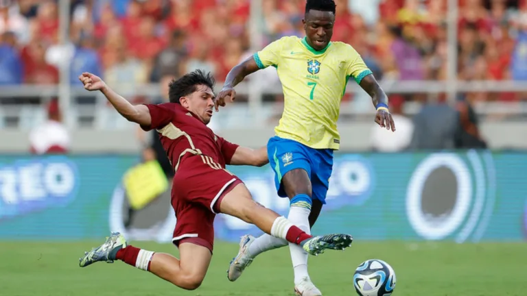 Seleção brasileira perde pênalti com Vinicius Júnior e empata com a Venezuela