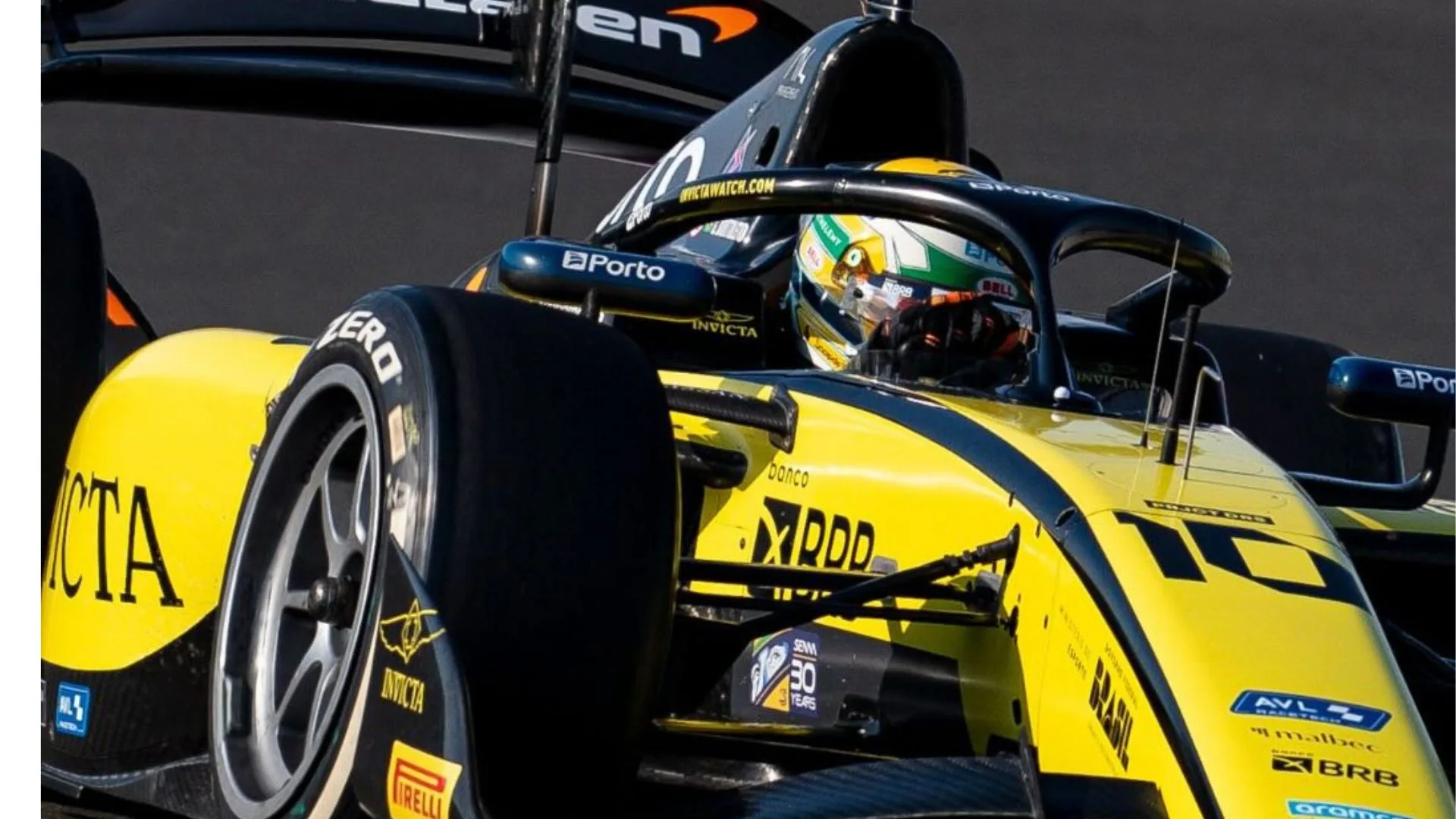 Gabriel Bortoleto larga em 2º na corrida principal da F2 no Catar