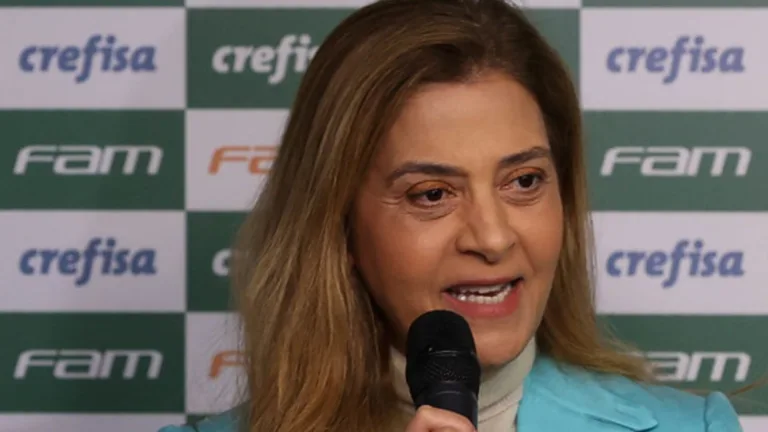 Palmeiras já tem data de anúncio de novo patrocinador, diz Leila: “Crefisa e FAM não continuam”