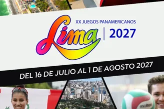 Na imagem, Lima apresenta folder oficial dos Jogos