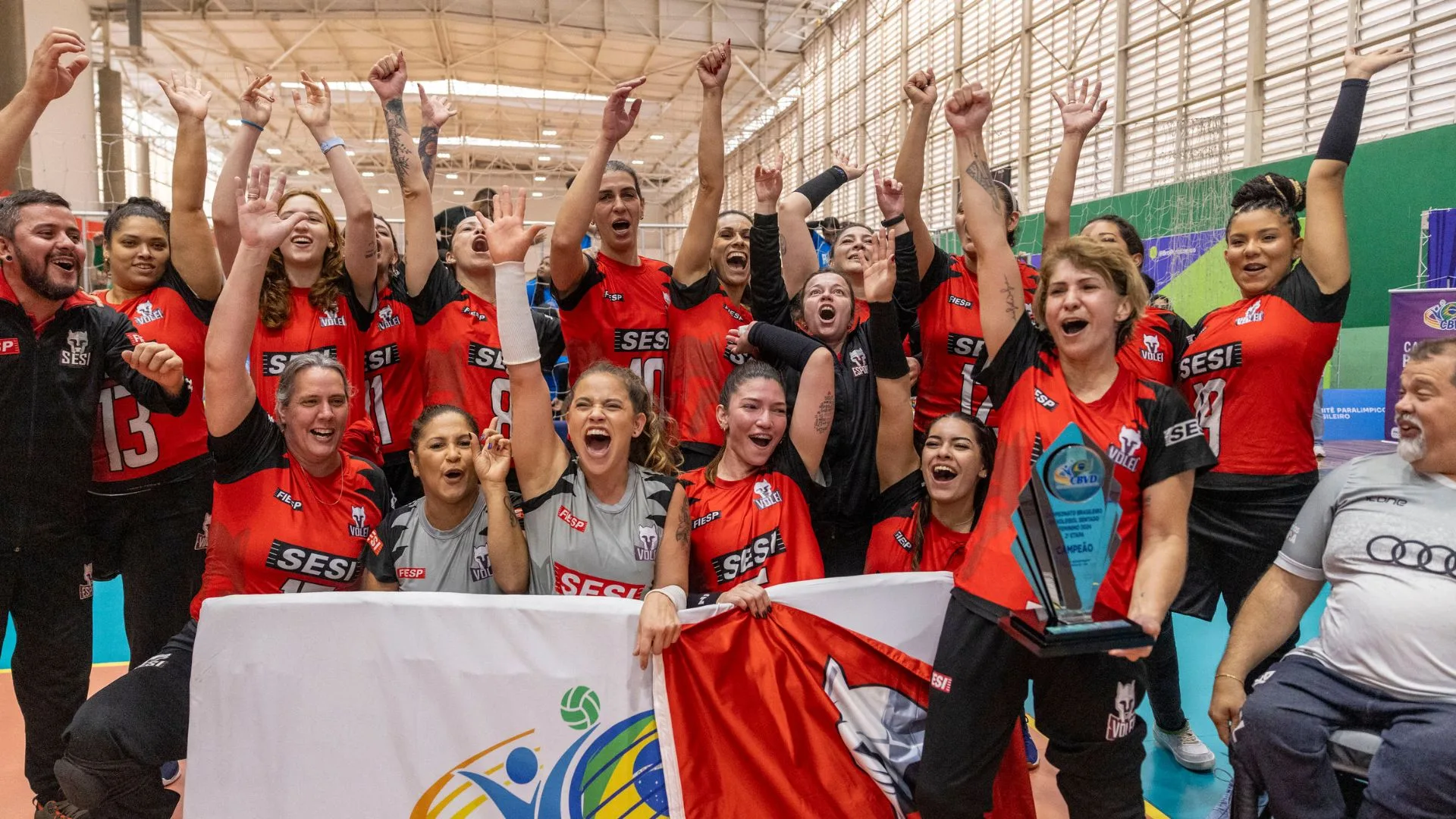 Sesi conquista campeonato brasileiro de vôlei sentado feminino
