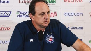 Rogério Ceni em entrevista coletiva - Divulgação/Bahia