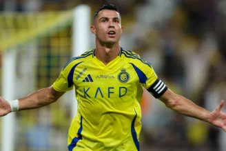 Cristiano Ronaldo durante jogo do Al-Nassr