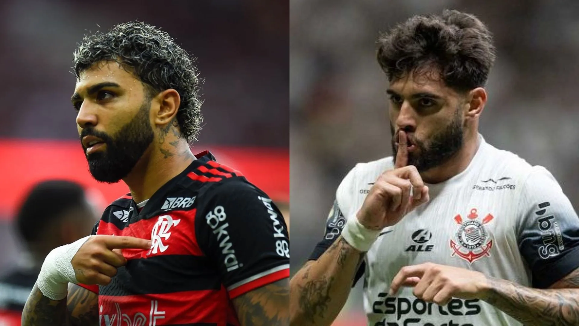 Gabigol e Yuri Alberto revelam adversários que mais gostam de marcar