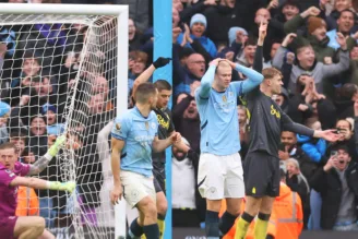 Haaland perde pênalti em jogo do Manchester City na Premier League