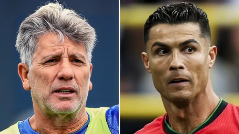Renato Gaúcho, ex-Grêmio, se coloca acima de Cristiano Ronaldo: “Com todo respeito”