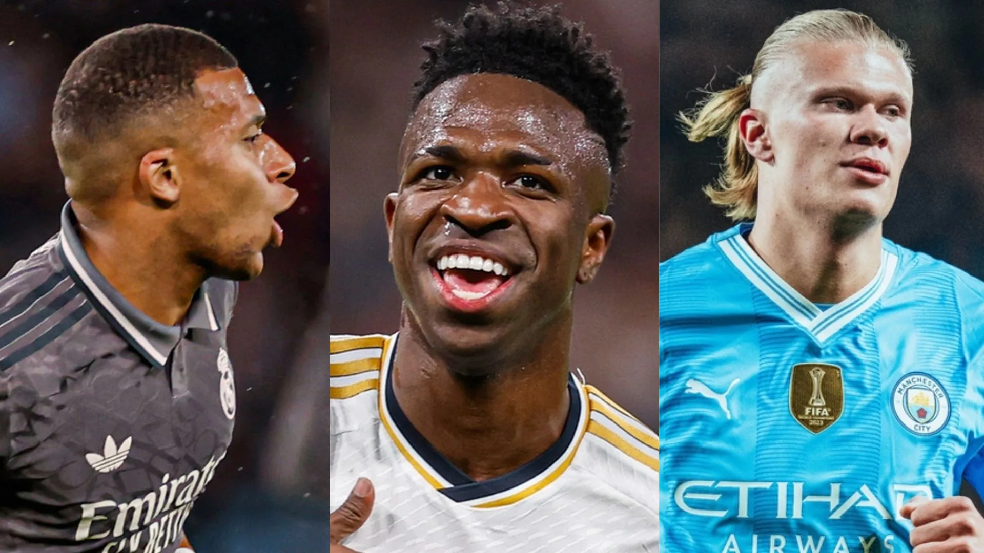 Vinícius Júnior, Mbappé e Haaland: quem tem mais títulos e gols?