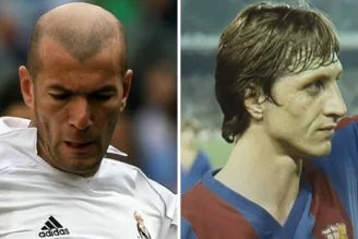Zinedine Zidane e Johan Cruyff