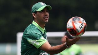 Abel Ferreira, em treino do Palmeiras (Cesar Greco/Palmeiras)
