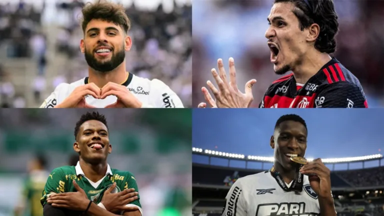 Estêvão, Luiz Henrique, Yuri Alberto e Pedro são os jogadores mais valiosos do Brasil