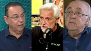 Flávio Prado, Sormani e Tostão, comentaristas (Reprodução)