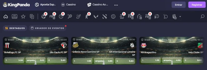 Mercados Apostas KingPanda KingPanda Apostas