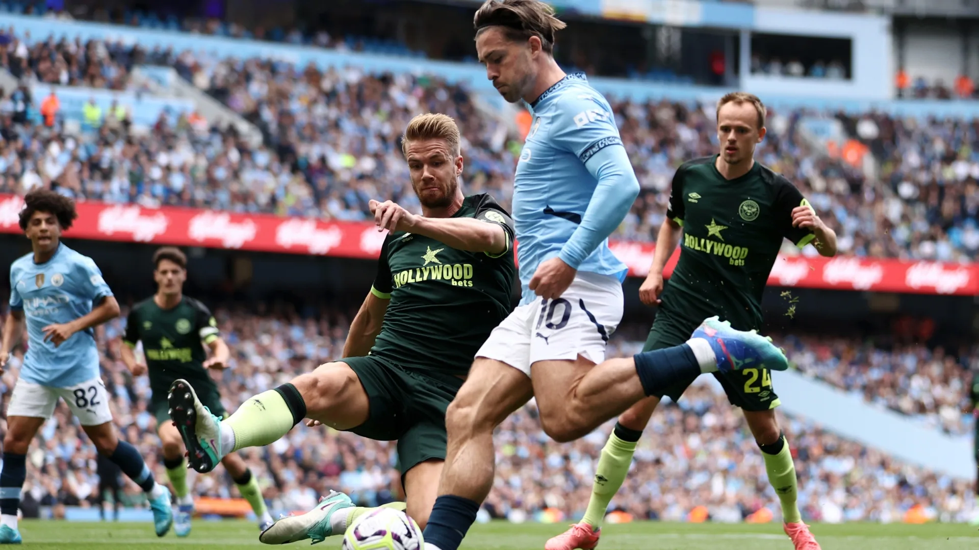 Manchester City abre vantagem, mas não resiste a sufoco e empata com o Brentford pela Premier League