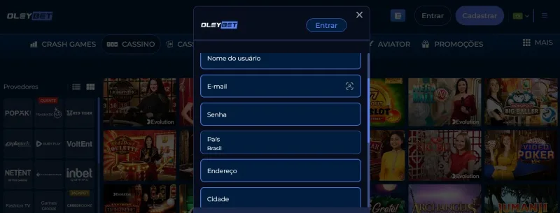 Oleybet Brasil Oleybet Cadastrar