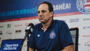 Rogério Ceni em coletiva no Bahia (Letícia Martins - Divulgação)