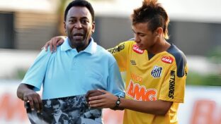 Pelé e Neymar, dois ídolos da história do Santos (Divulgação/Santos FC)