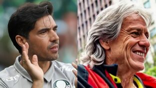 Abel Ferreira e Jorge Jesus (Cesar Greco/Palmeiras e Marcelo Cortes/Flamengo)