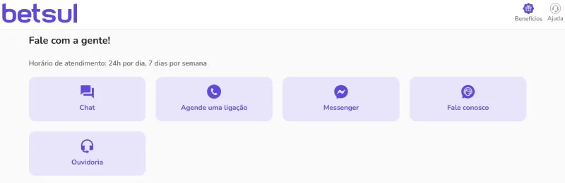 Betsul Formas de Contato Atendimento Ao Cliente