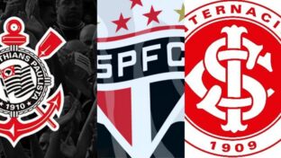 Logos do Corinthians, São Paulo e Internacional (Reprodução)
