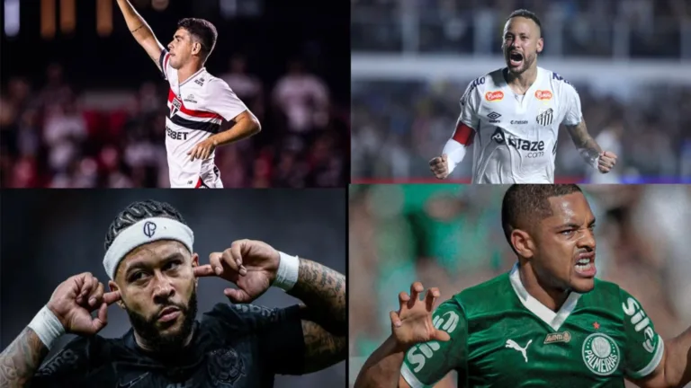Corinthians, Palmeiras, Santos ou São Paulo: quem tem o melhor trio de ataque no momento?