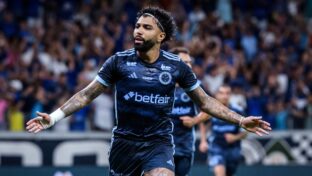 Gabigol comemorando gol pelo Cruzeiro (Foto: Gustavo Aleixo/Cruzeiro)