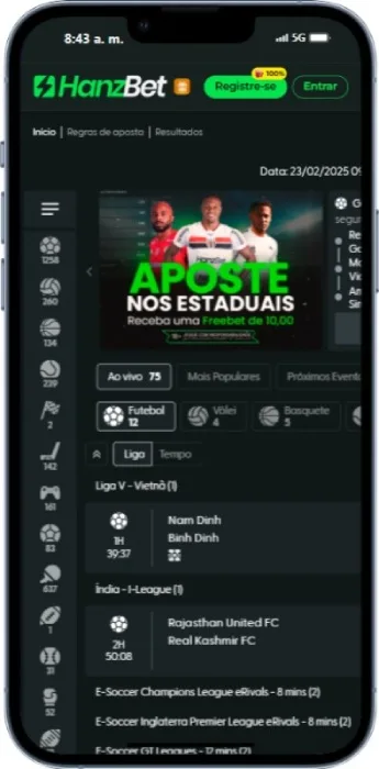 Apostas Ao Vivo HanzBet Esportes