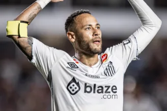 Neymar, em sua volta ao Santos em 2025