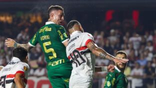 São Paulo x Palmeiras em partida no MorumBIS. Foto: César Greco/Agência SEP