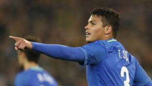 Thiago Silva, em jogo da seleção brasileira (Lucas Figueiredo/CBF)