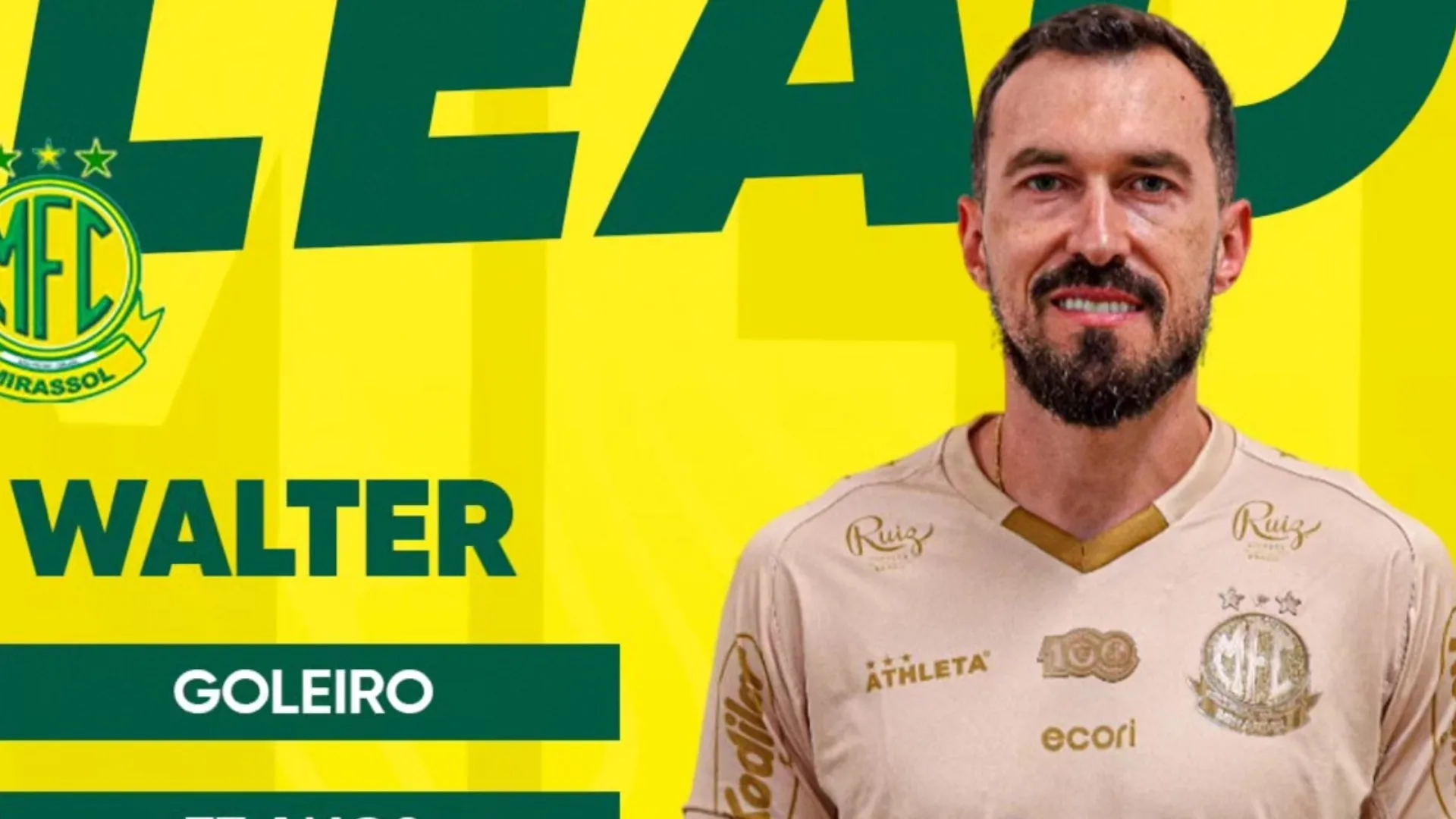 Mirassol anuncia a contratação do goleiro Walter, ex-Corinthians e Cuiabá