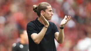 Filipe Luís, em ação durante jogo do Flamengo (Gilvan de Souza - CRF)