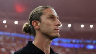 Filipe Luís, treinador do Flamengo (foto: Wagner Meier/Getty Imagens)