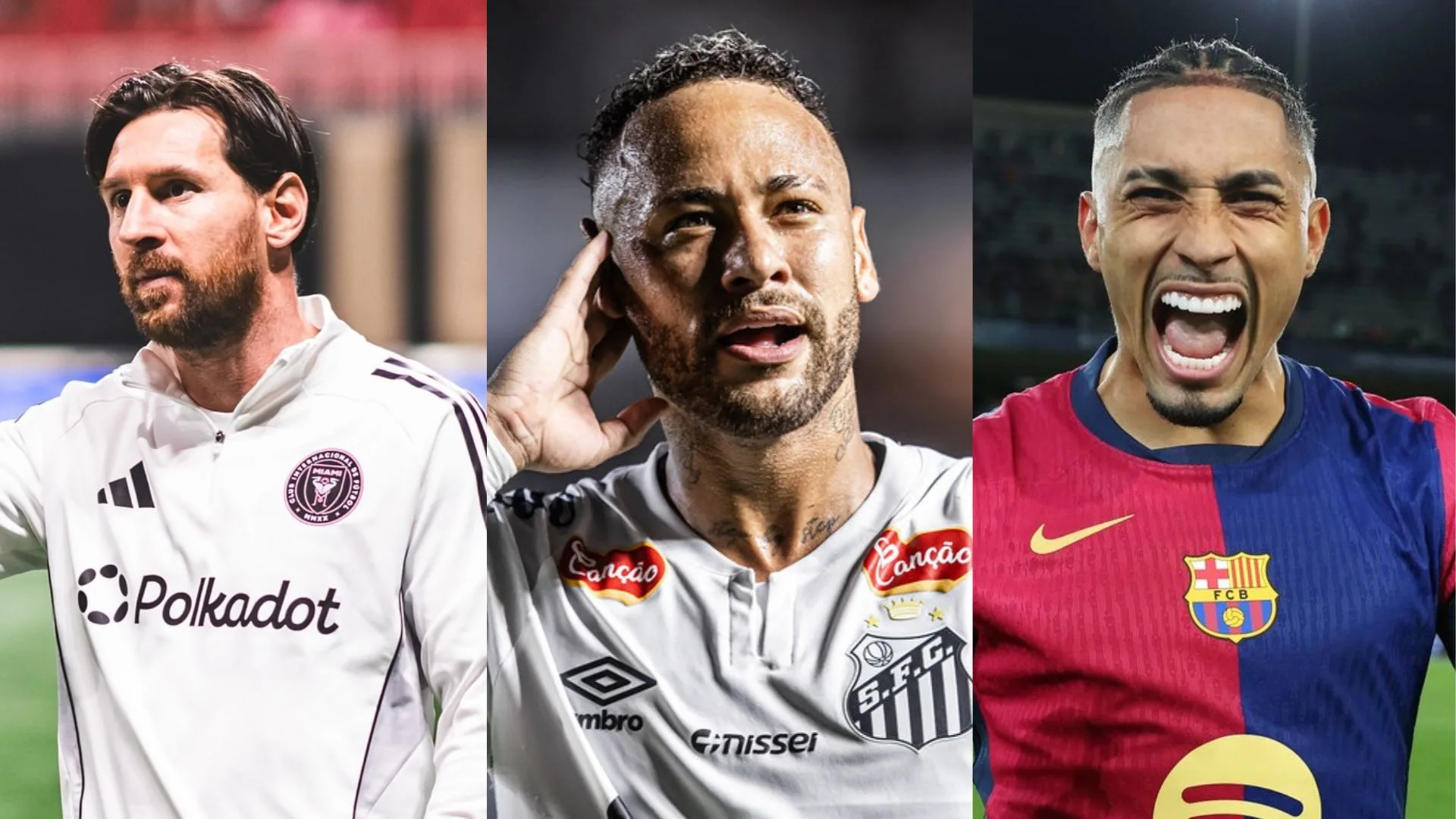 Neymar, Messi e Raphinha cravam novos fenômenos do futebol: “Vai ser gênio”