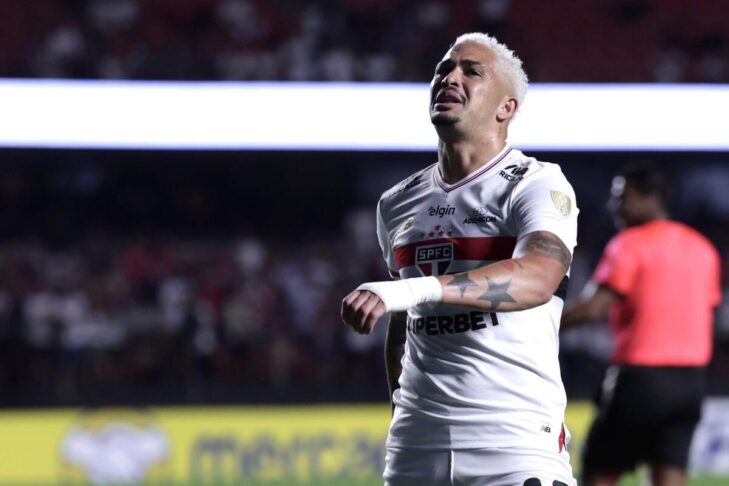 Luciano lamenta tropeço do São Paulo na Libertadores. Foto: Marcello Zambrana/AGIF (via AP)