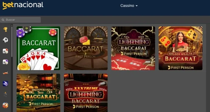 Betnacional cassino online Baccarat Online