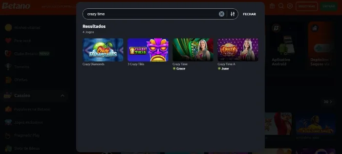 Crazy Time betano cassino online