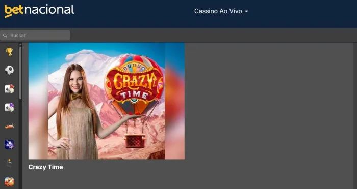 Crazy Time Betnacional cassino online