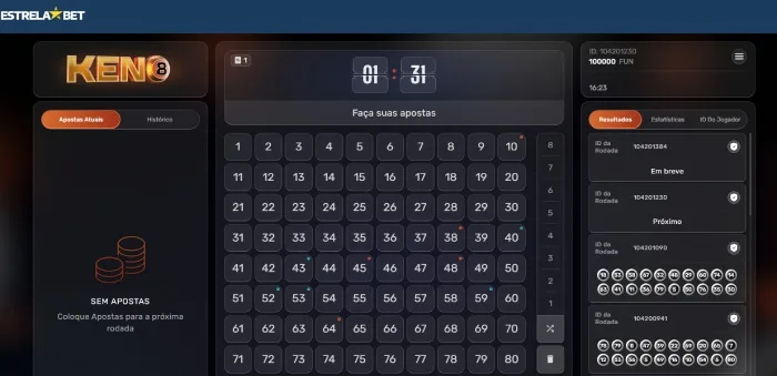 Keno estrelabet cassino online