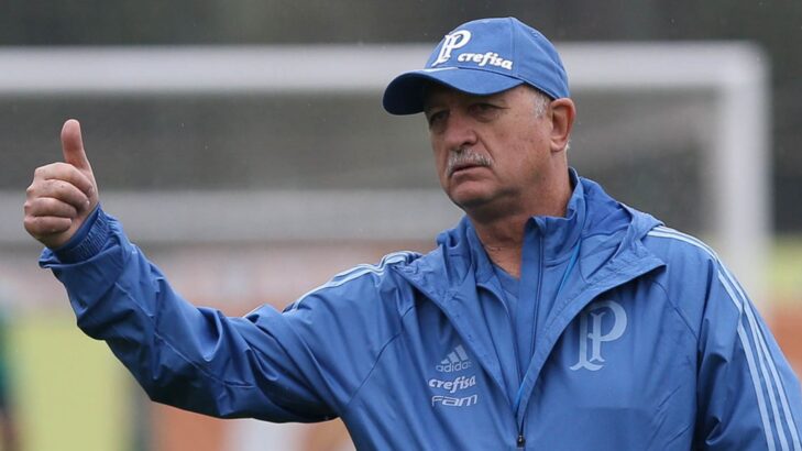 Felipão, em treino do Palmeiras (Cesar Greco - Palmeiras)