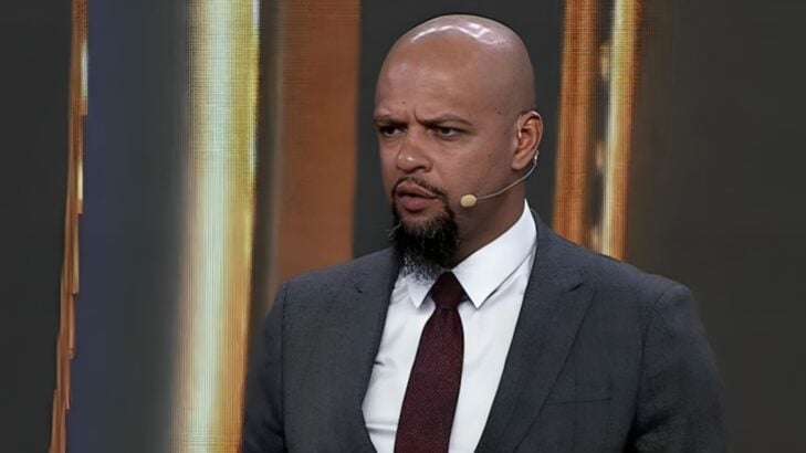 Felipe Melo durante sorteio da Conmebol na Libertadores (Reprodução)