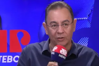 Flavio Prado, em transmissão da Jovem Pan