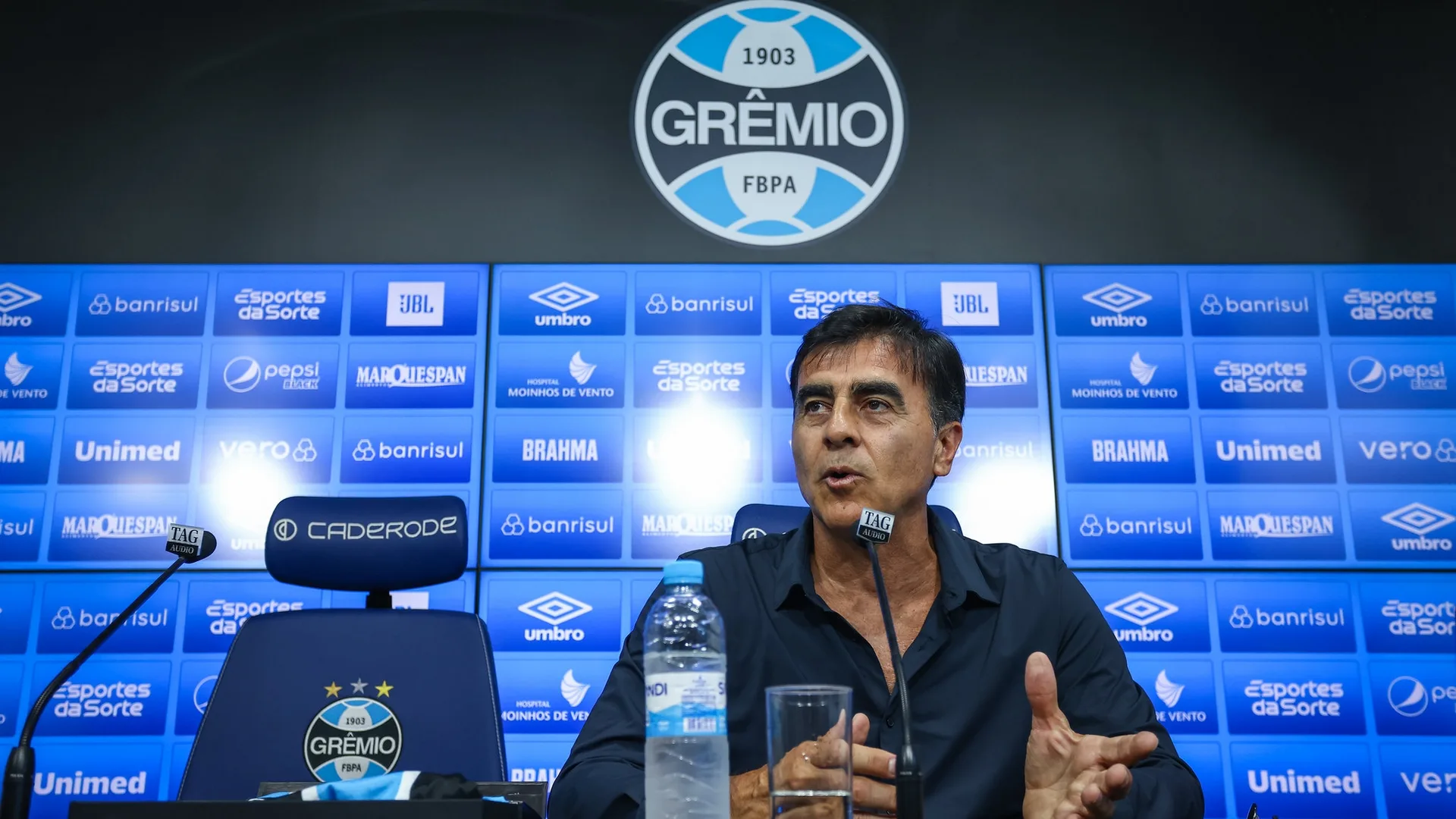 Farid ‘esquece’ Felipão e sinaliza novo técnico do Grêmio: “Pressão gigante”