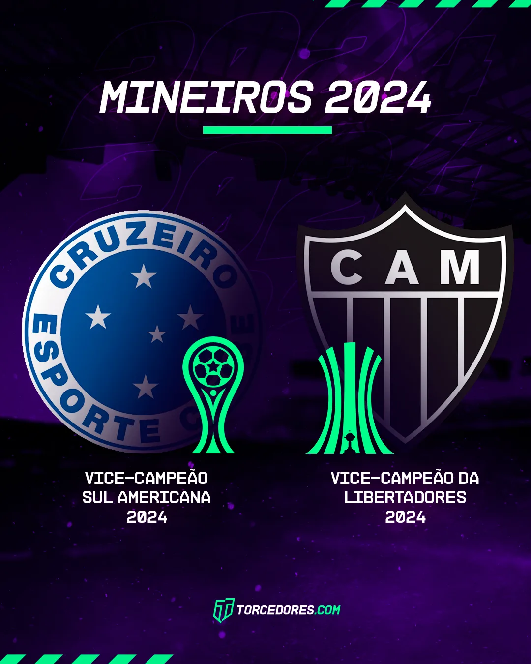 Os gigantes mineiros em 2024 – (Arte: Torcedores.com)