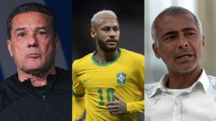 Luxemburgo e Romário avaliam Neymar na seleção brasileira. Foto: Divulgação CBF e Reprodução