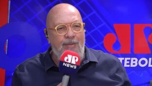 Nilson Cesar, em transmissão da Jovem Pan (Reprodução)