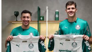 Thalys e Benedetti. jogadores do Palmeiras (Cesar Greco / Palmeiras)