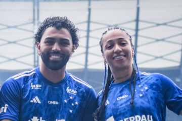 Gabigol e Byanca Brasil, pelo Cruzeiro