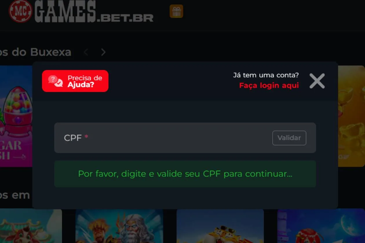 MC Games cadastro