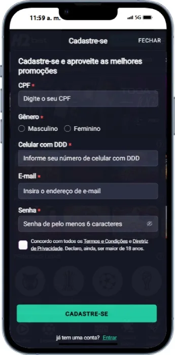 Como Se Cadastrar Na H2Bet H2Bet Cadastro