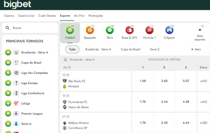 bigbet apostas esportivas mercados de apostas